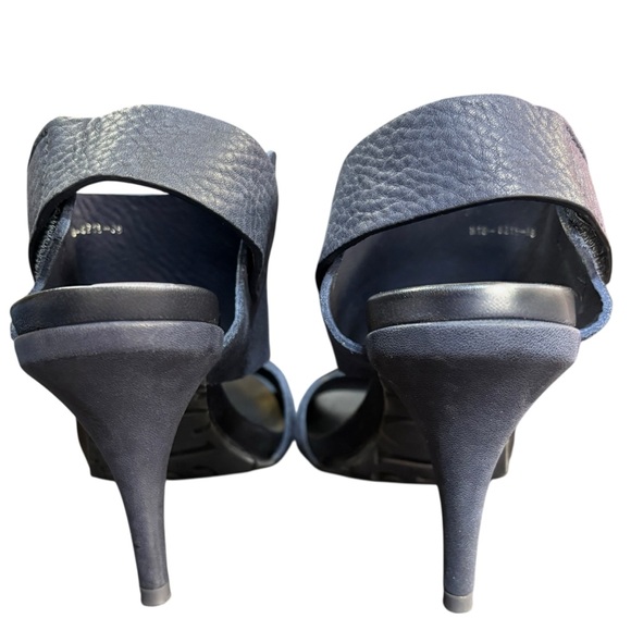 Pedro Garcia Yimina Blue Suede Cutout Slingback High Heel Sandals 38 - Picture 6 of 15